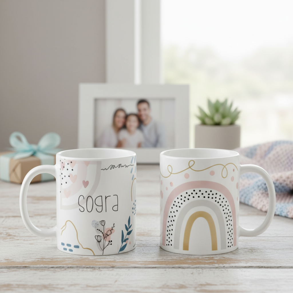 Caneca Feminina Minimalista Presente de Aniversário Sogra - Família (Sogra)