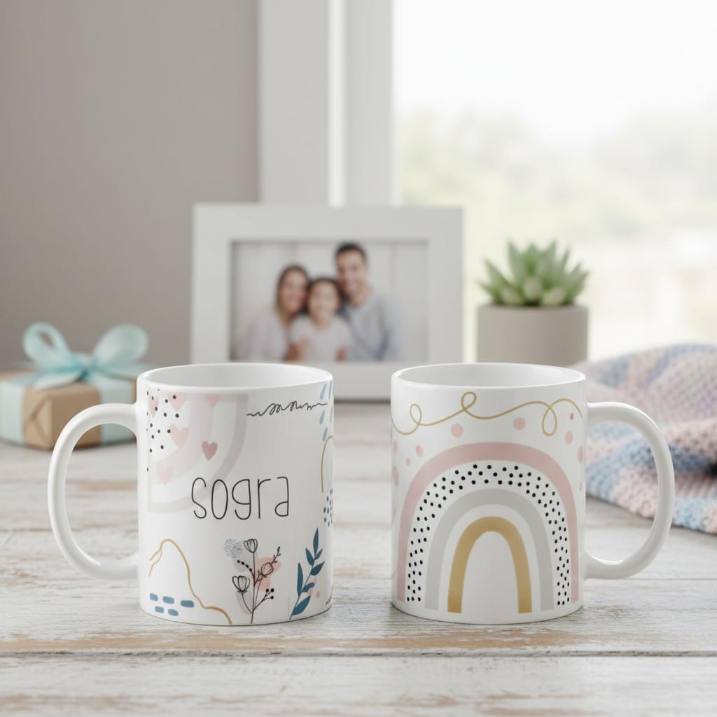Caneca Feminina Minimalista Presente de Aniversário Sogra - Família (Sogra)