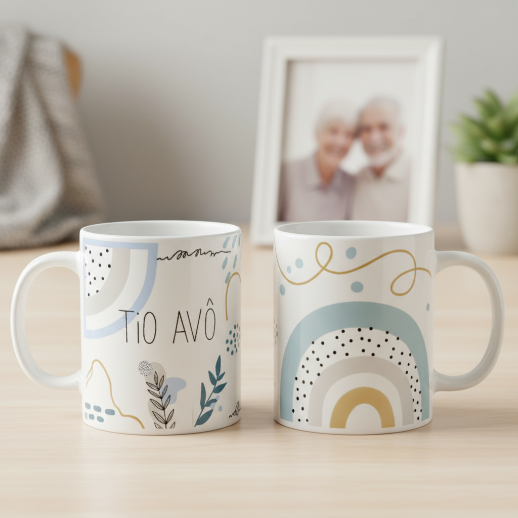 Caneca Masculina Titio Minimalista Presente para Tio Avô - Família (Avó/Avô)