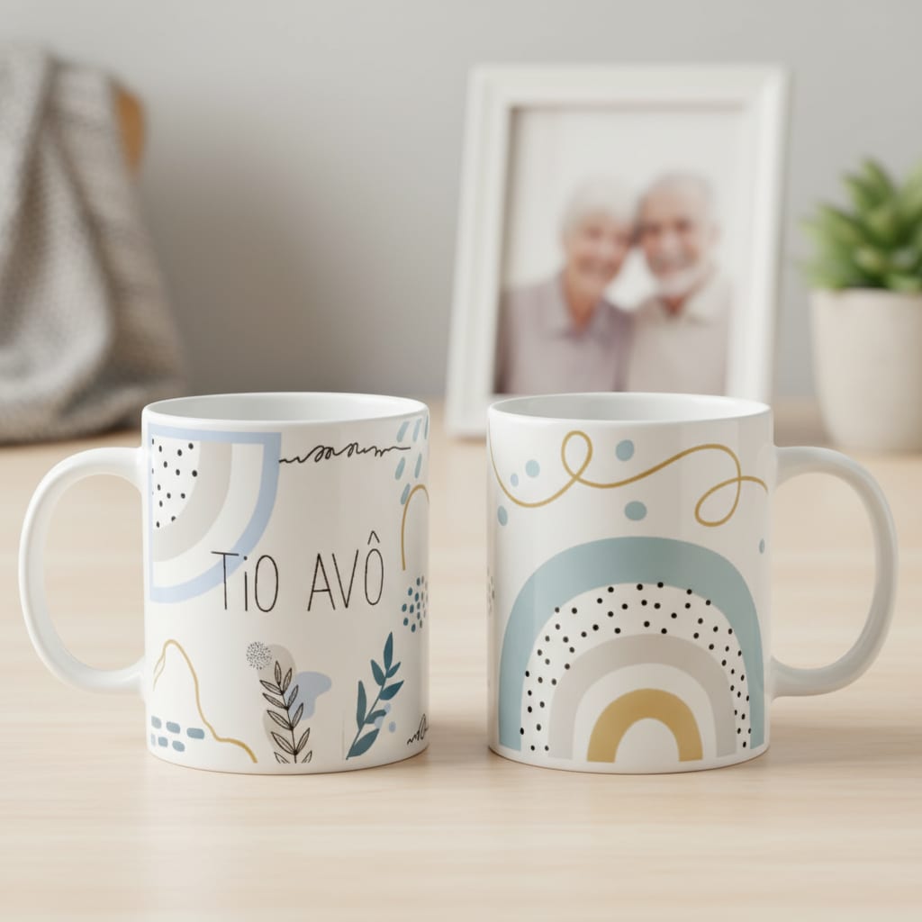 Caneca Masculina Titio Minimalista Presente para Tio Avô - Família (Tio Avô)