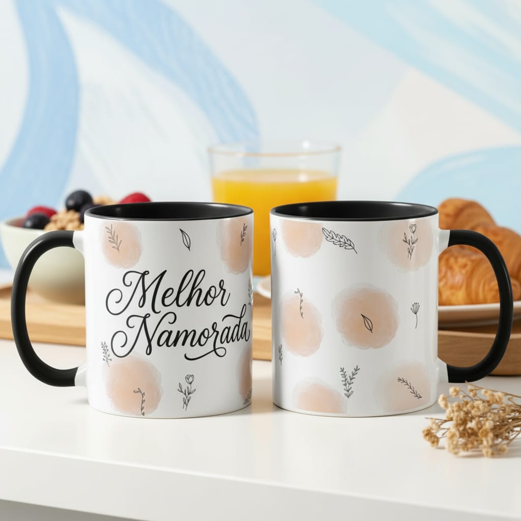 Caneca Personalizada Melhor Namorada - Preta - Outros (Casal)
