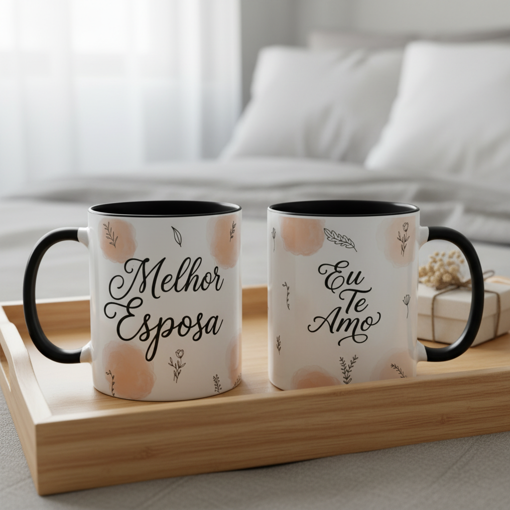 Caneca Personalizada Melhor Esposa - Preta - Outros (Casal)