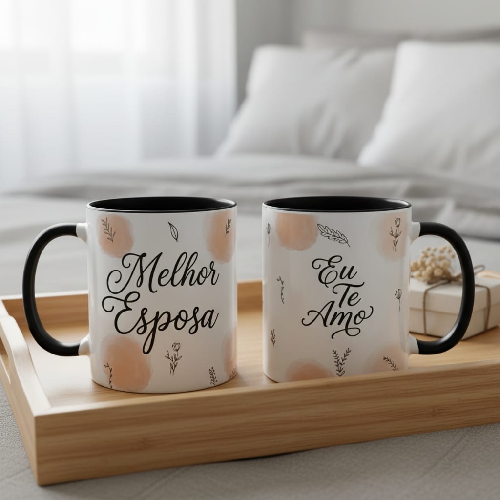 Caneca Personalizada Melhor Esposa - Preta - Outros (Casal)