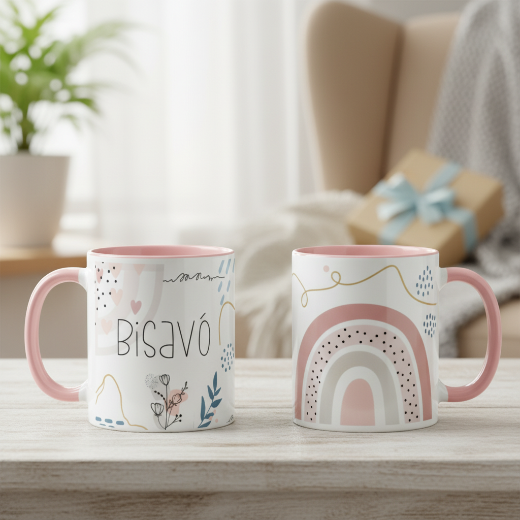 Caneca Feminina Minimalista Presente Especial para Bisavó - Família (Avó/Avô)