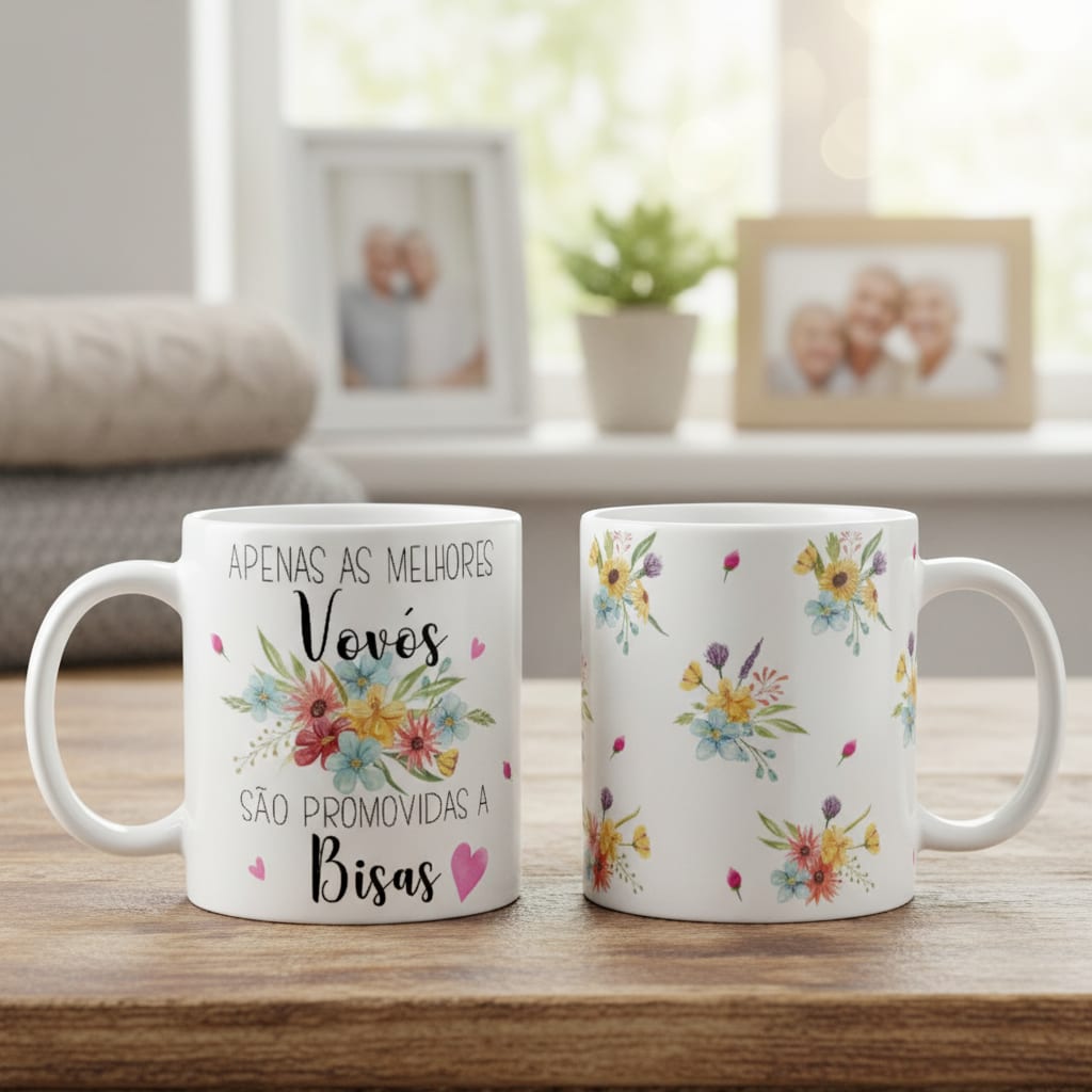 Caneca Bisavó Xicara 325ml Personalizada Bisas Presente Avós - Família (Bisavó)