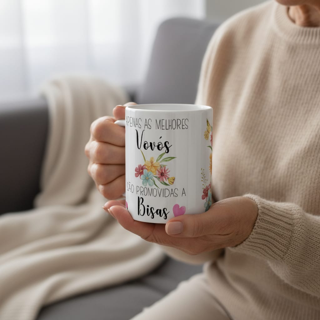 Caneca Bisavó Xicara 325ml Personalizada Bisas Presente Avós