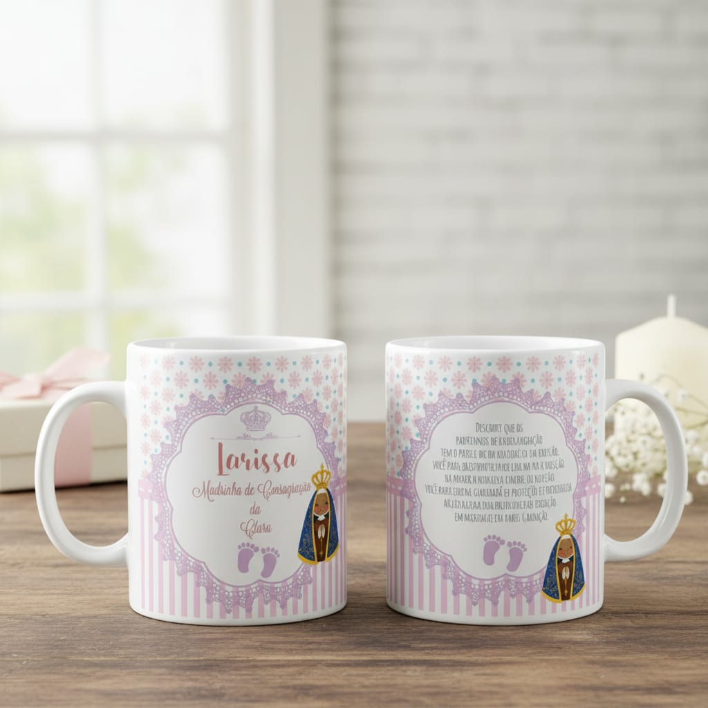 Caneca Presente Especial Batizado Madrinha de Consagração - Batizado (Madrinha de Consagração)