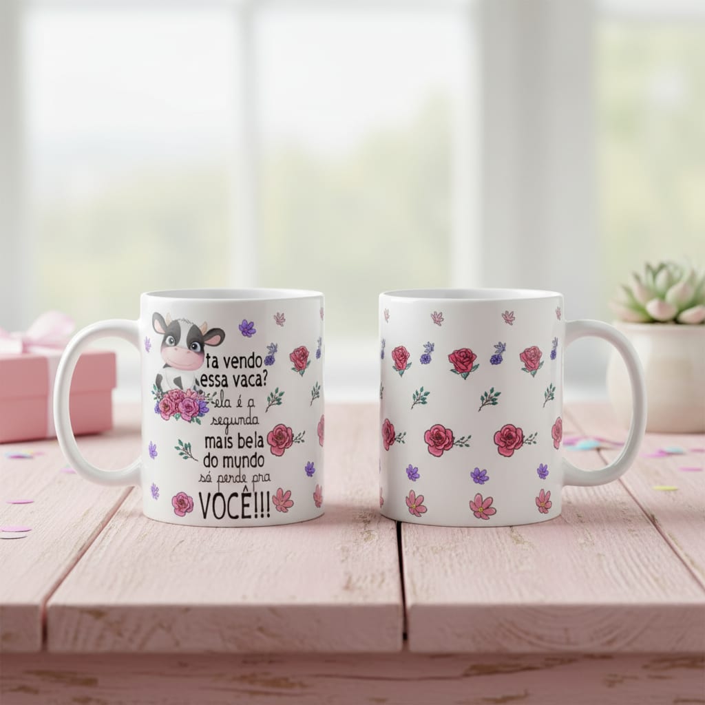 Caneca Divertida Presente Engraçado Amiga Linda Vaca - Outros (Amigo(a))