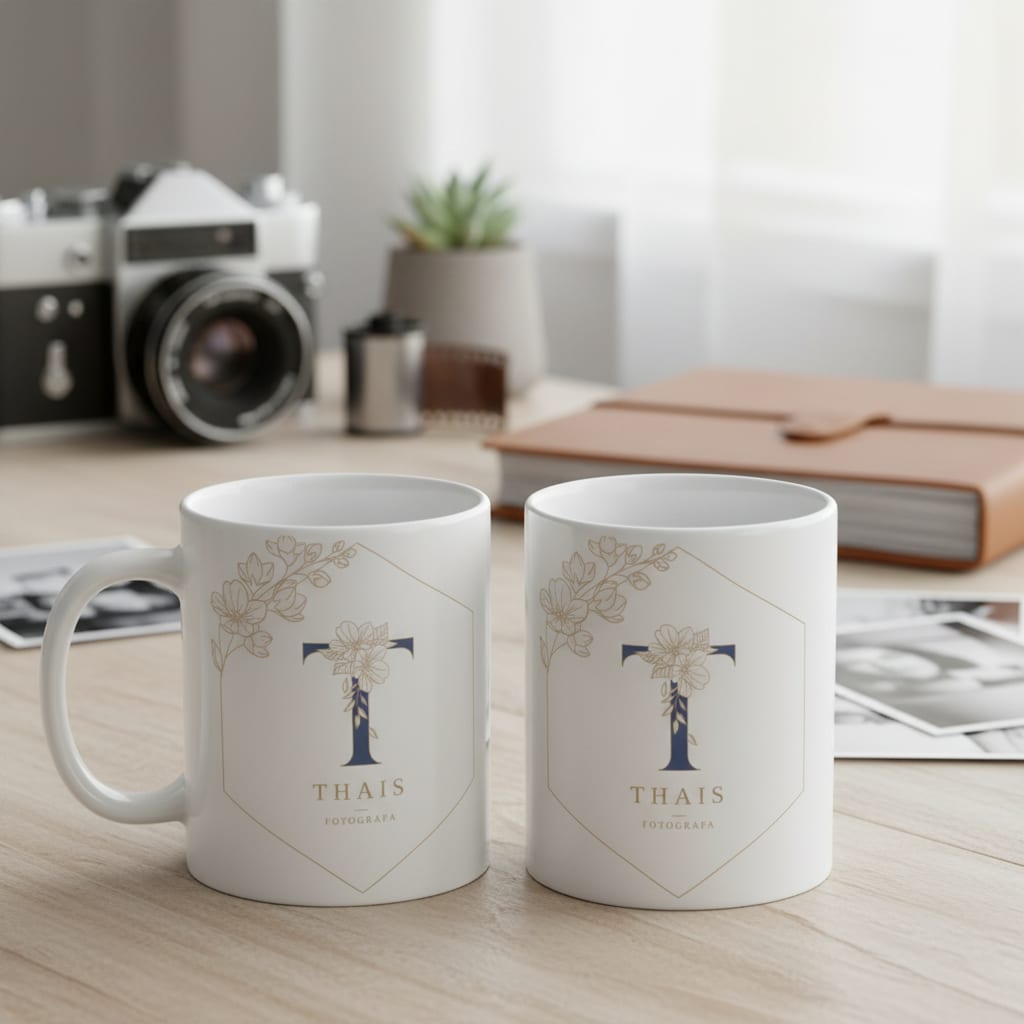 Caneca Feminina Presente com Inicial do Nome e Profissão