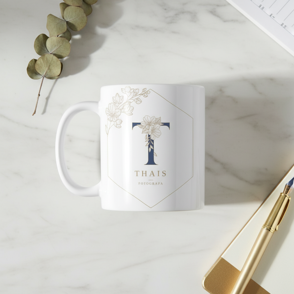 Caneca Feminina Presente com Inicial do Nome e Profissão