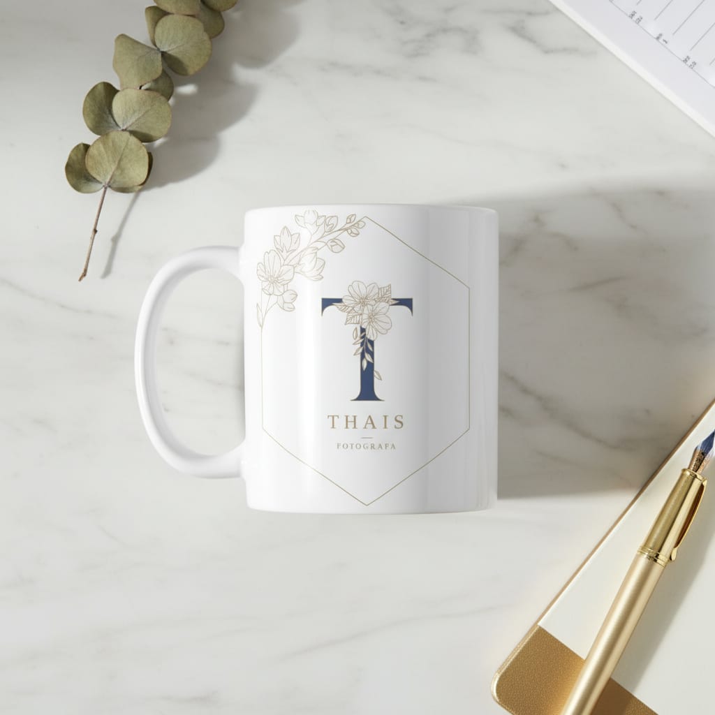 Caneca Feminina Presente com Inicial do Nome e Profissão