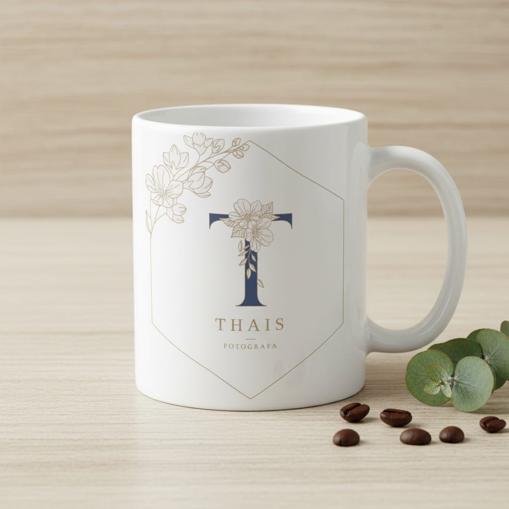 Caneca Feminina Presente com Inicial do Nome e Profissão