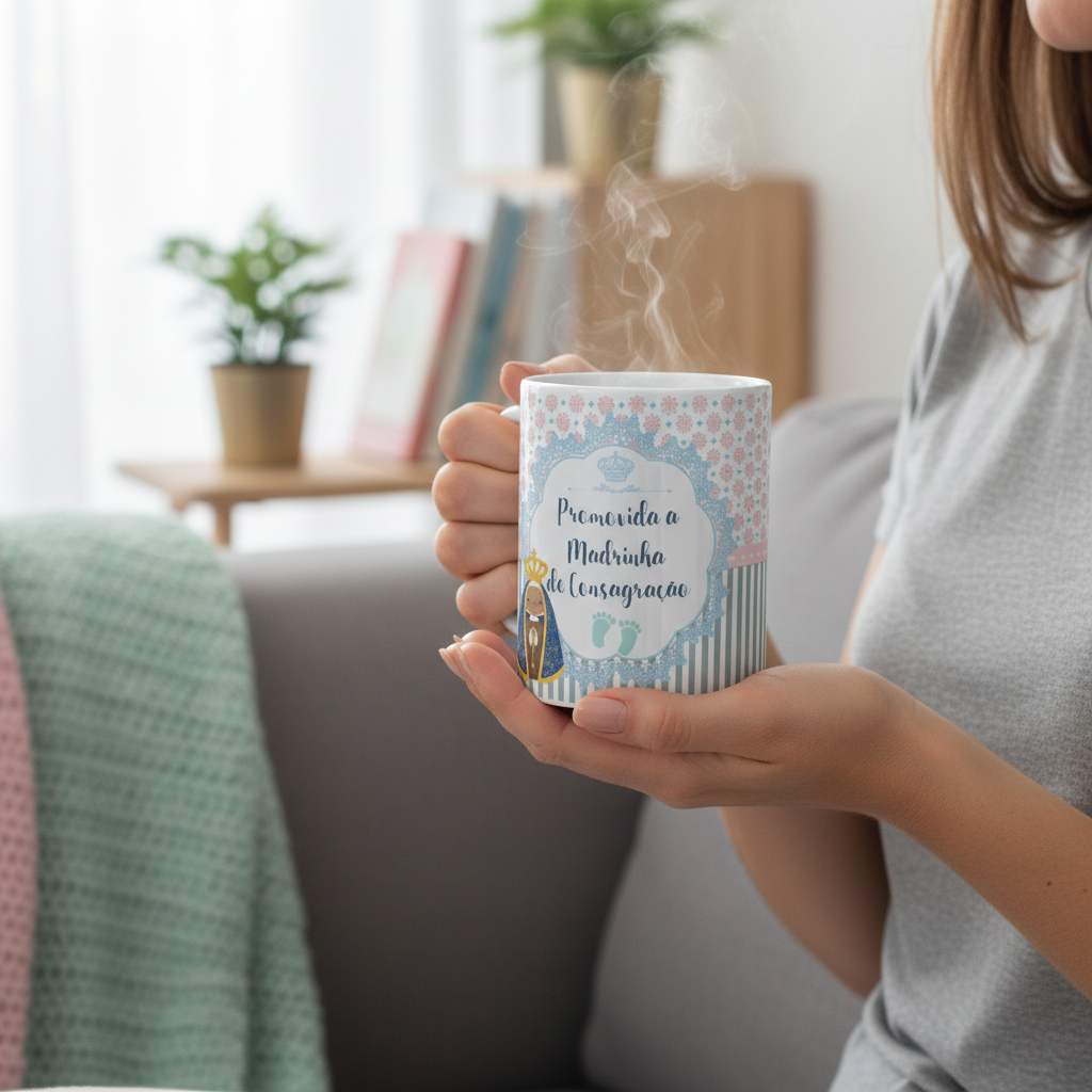 Caneca Presente Madrinha de Consagração Pronta Entrega
