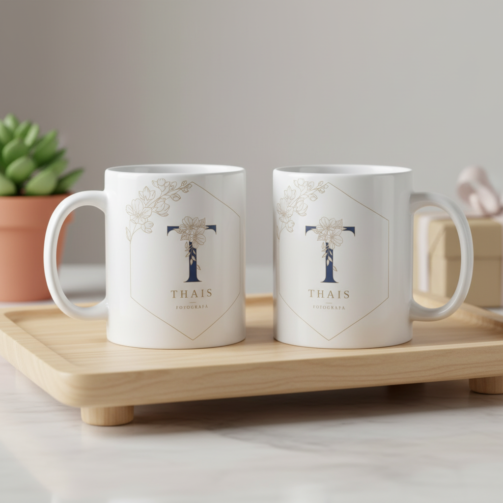 Caneca Feminina Presente com Inicial do Nome e Profissão - Profissões (Fotógrafo(a))
