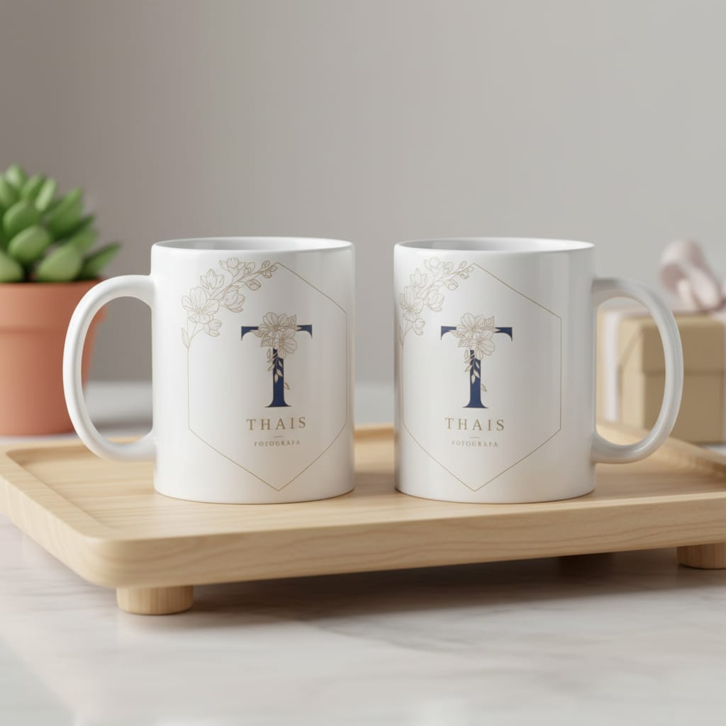Caneca Feminina Presente com Inicial do Nome e Profissão - Profissões (Fotógrafo(a))