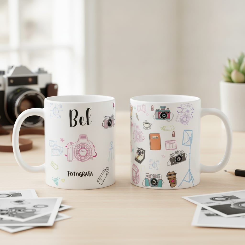 Caneca Personalizada Fotógrafa Presente Fotografia - Profissões (Fotógrafo(a))