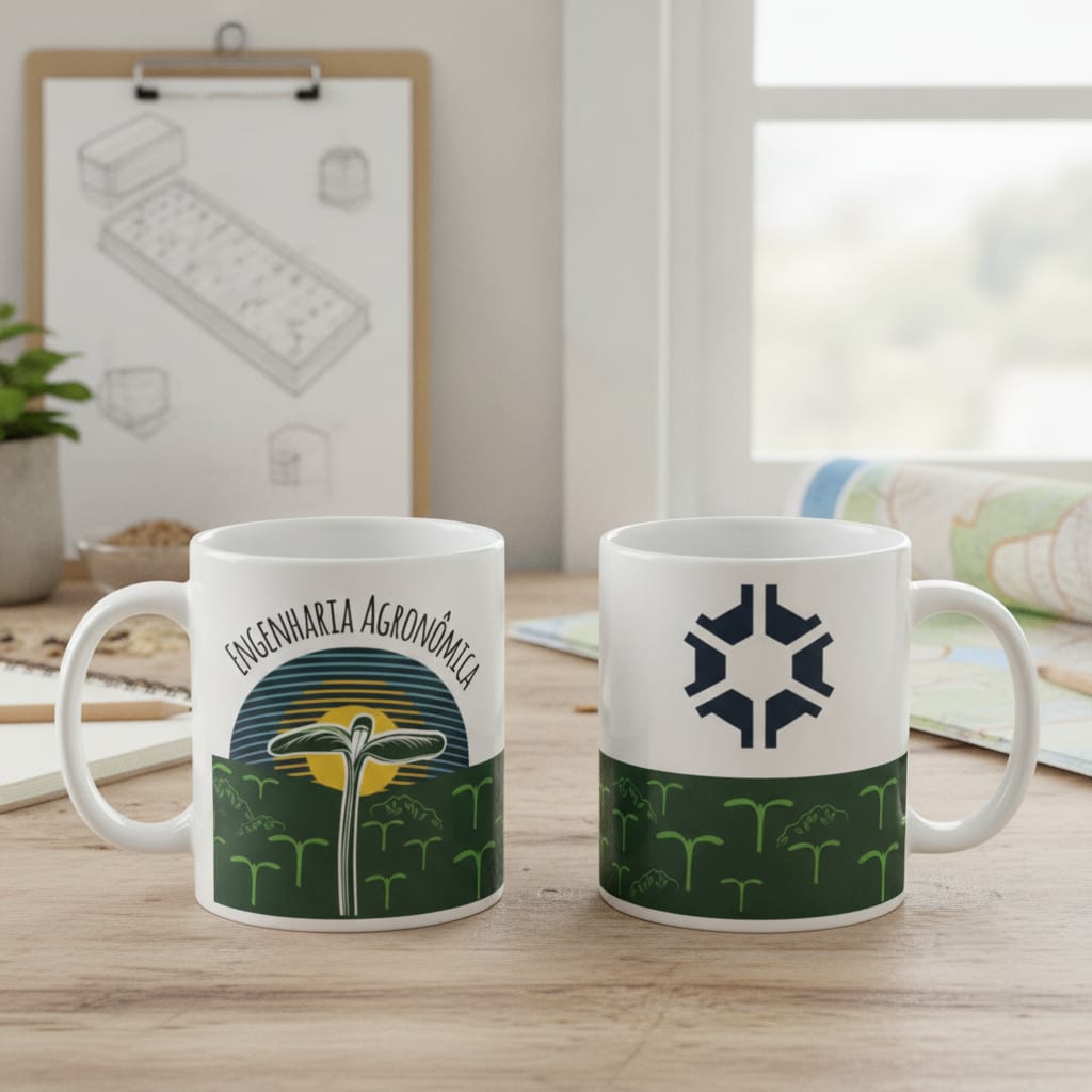 Caneca Agronomia Presente Criativo Engenharia Agronômica - Profissões (Engenheiro(a))