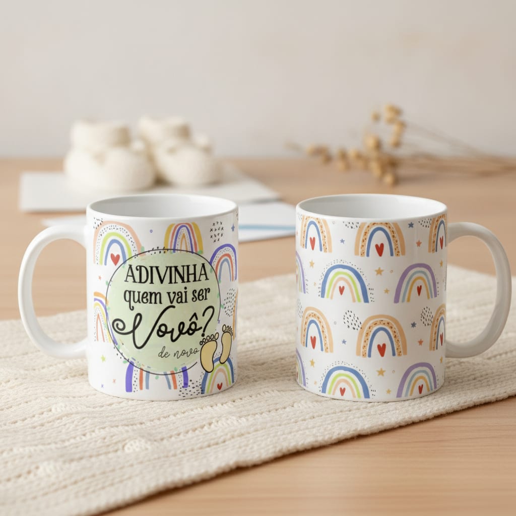 Caneca Anunciar Grávidez Vovô Presente Pronta Entrega - Anúncio de Gravidez (Avós)