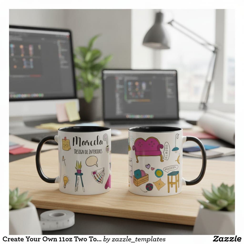 Caneca Arquitetura Design de Interiores Personalizada - Profissões (Arquiteto(a))