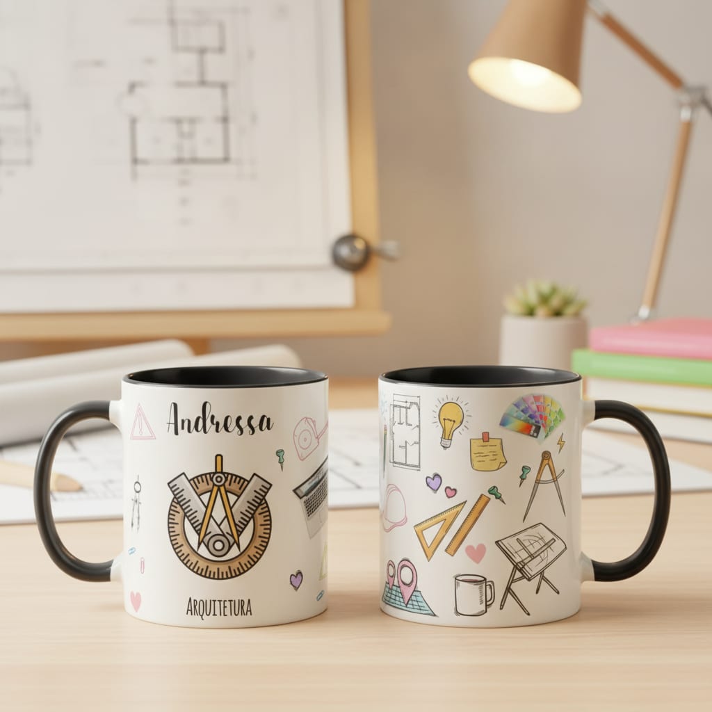 Caneca Arquitetura Profissão Presente Criativo Arquiteta - Profissões (Arquiteto(a))