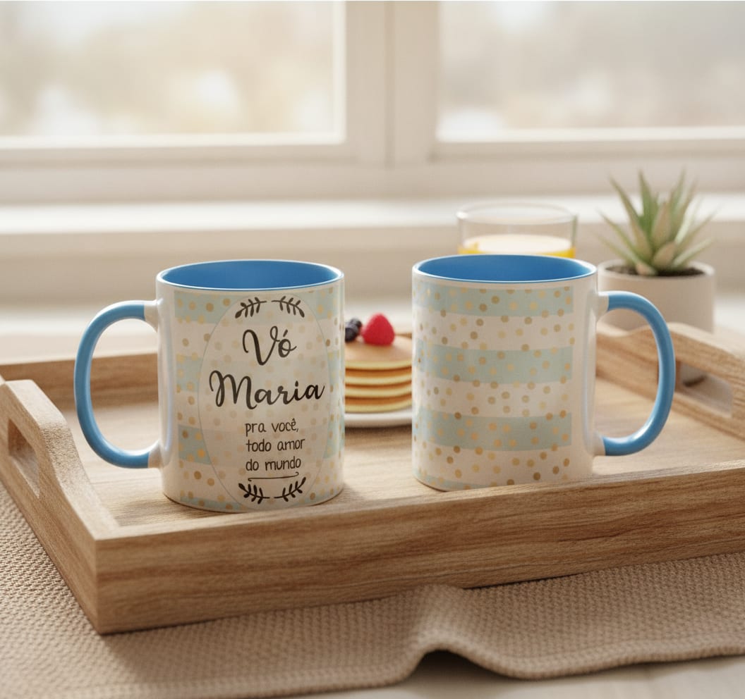 Caneca Personalizada Avó Presente Dia dos Avós - Família (Avó/Avô)