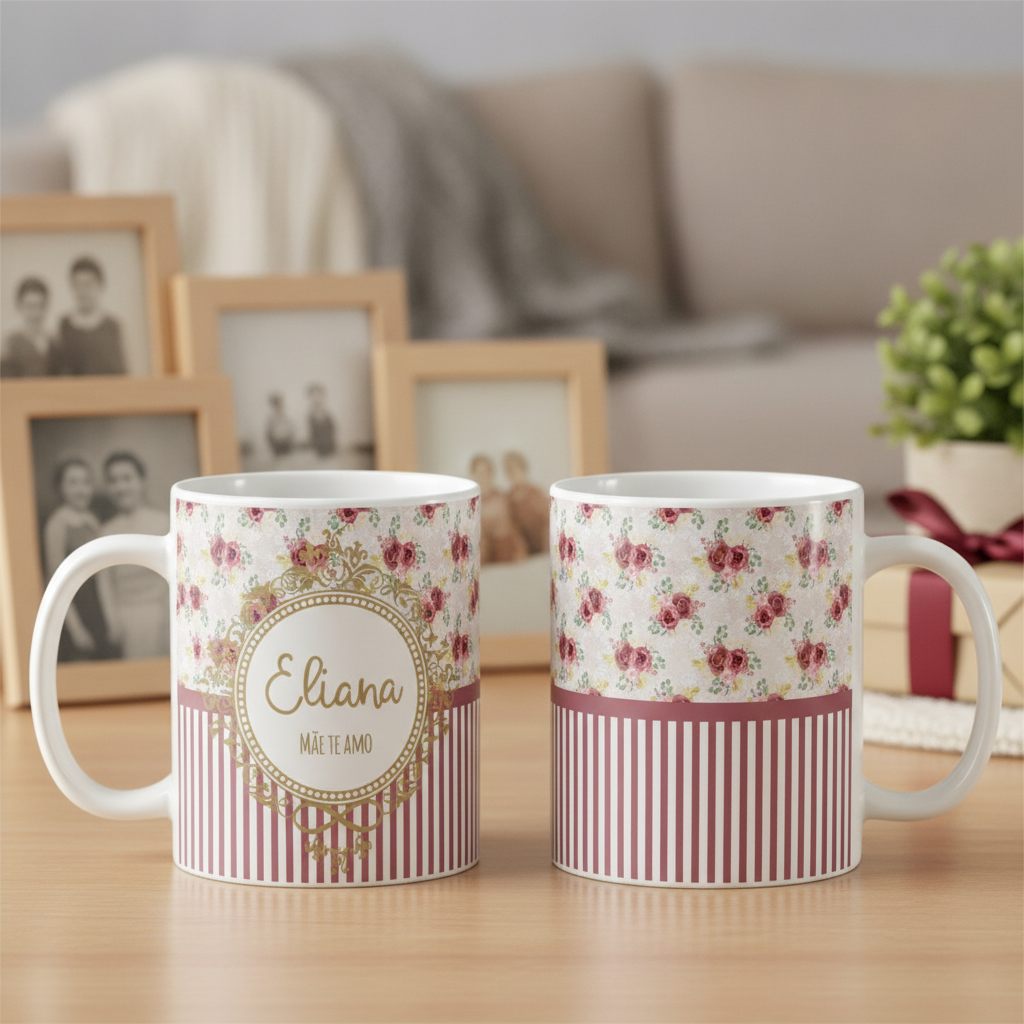 Caneca Avó Personalizada com Nome da Vovó Presente Feminino - Família (Avó)