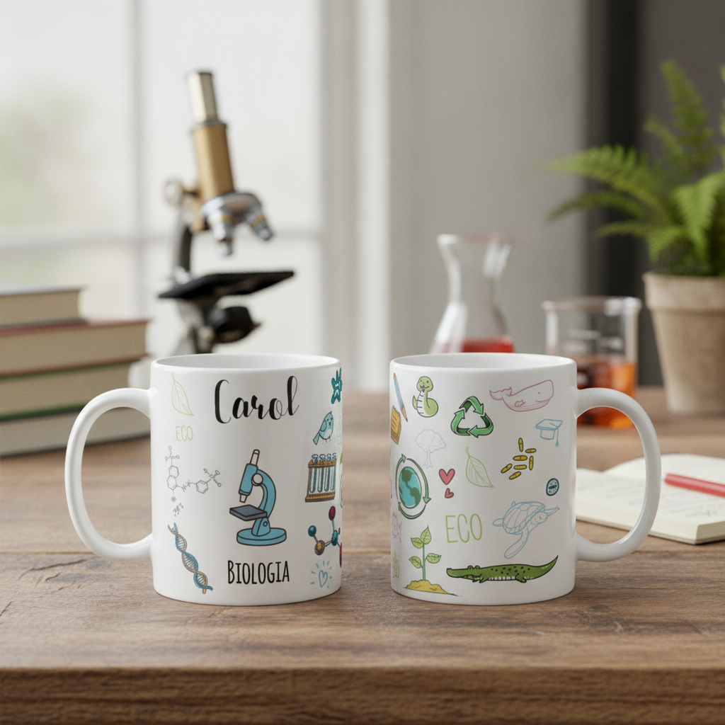 Caneca Biologia Presente Criativo Biólogo Profissional - Profissões (Biólogo(a))
