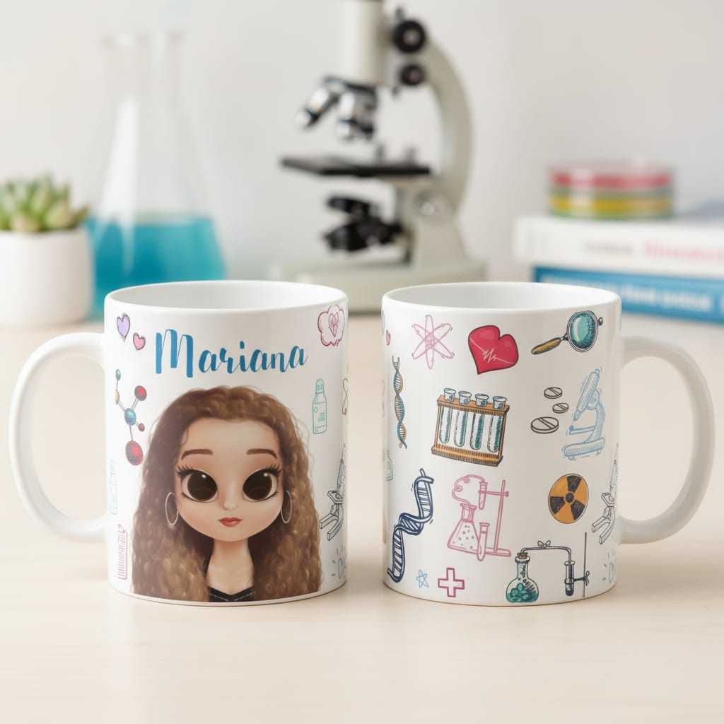 Caneca Biomedicina Presente Feminino Formatura Biomédica