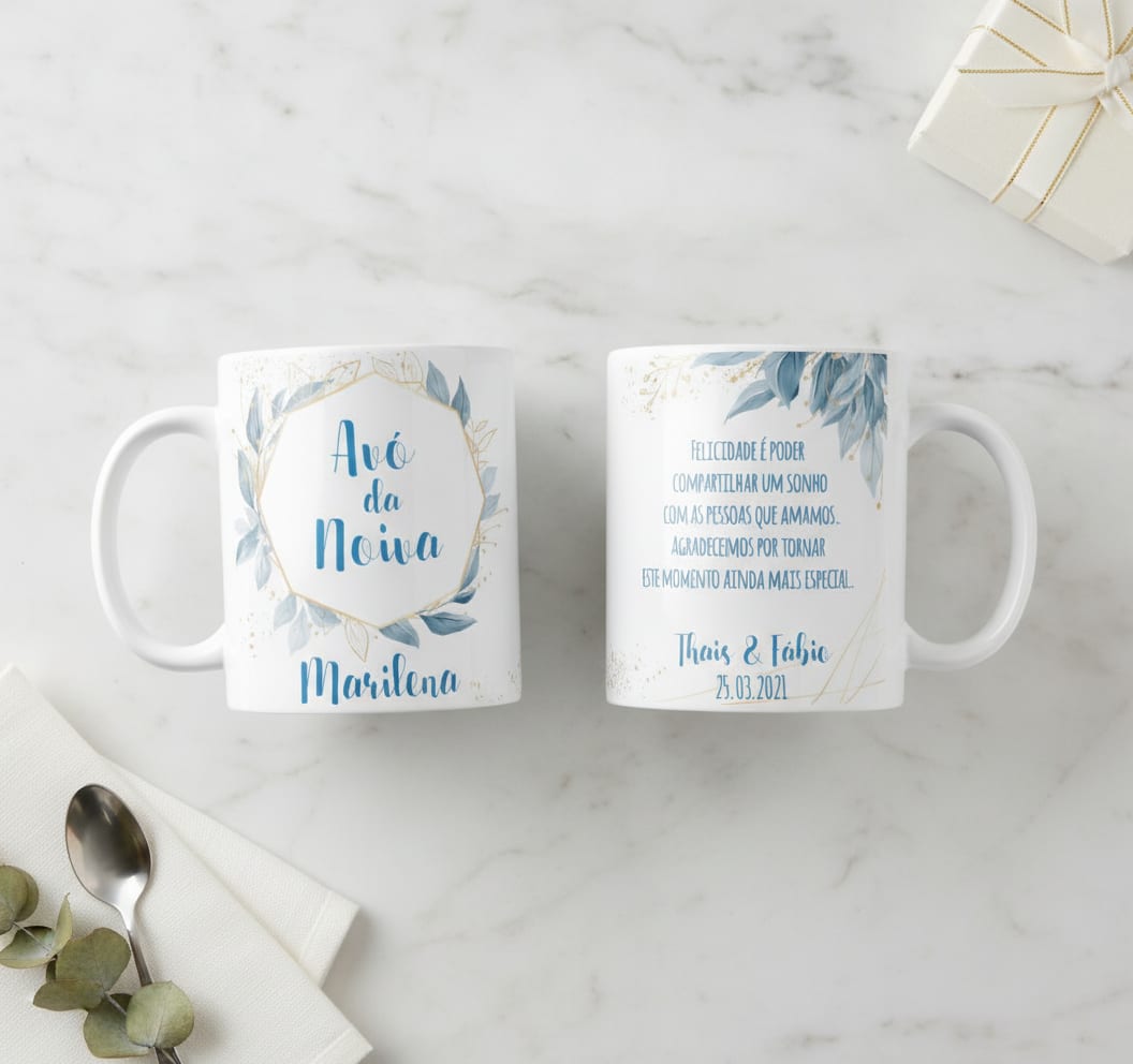 Caneca Casamento Presente com Lembrança Familia Avó Noiva - Casamento (Avó/Noiva)