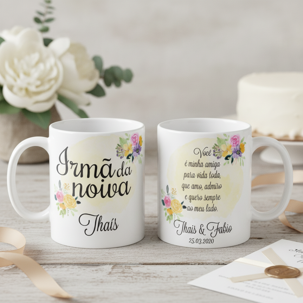 Caneca Casamento Presente Familia Irmã da Noiva Lembrança - Casamento (Convidados)