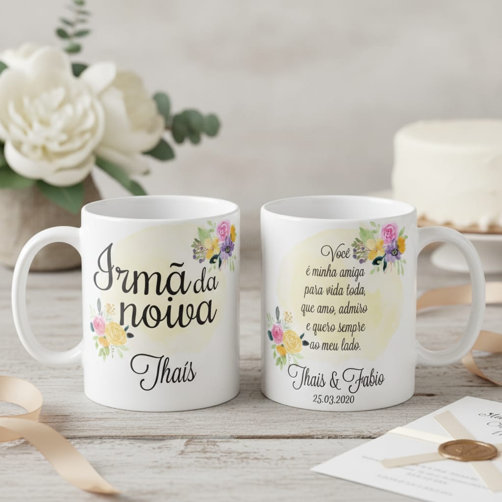 Caneca Casamento Presente Familia Irmã da Noiva Lembrança - Casamento (Convidados)