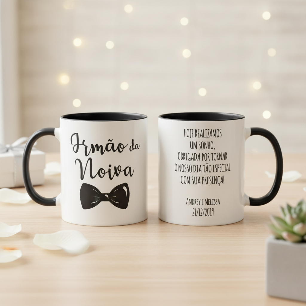 Caneca Casamento Presente Familia Lembrança Irmão da Noiva - Casamento (Noiva)