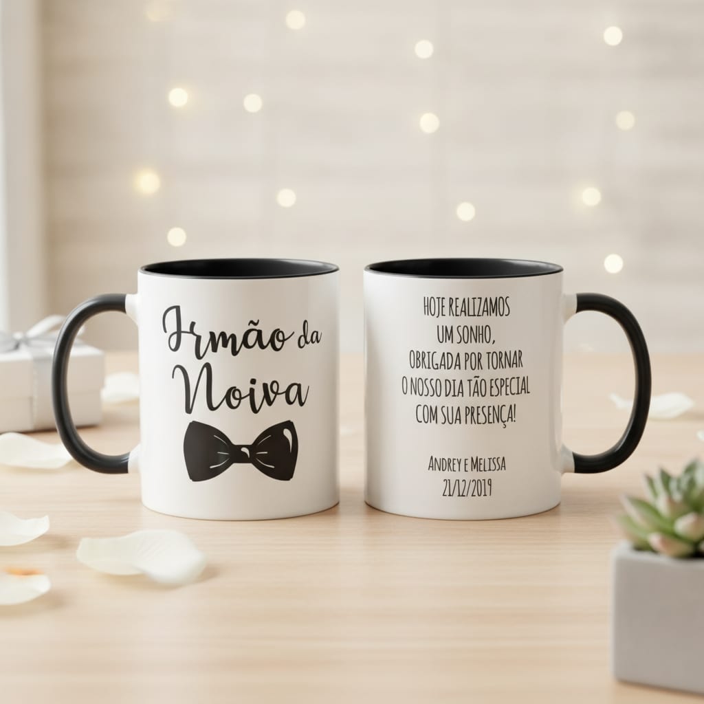 Caneca Casamento Presente Familia Lembrança Irmão da Noiva - Casamento (Noiva)