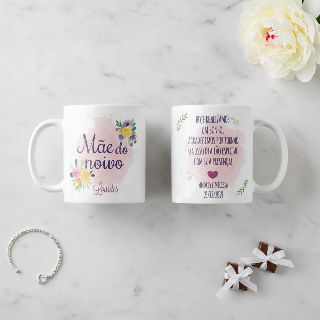 Caneca Casamento Presente Mãe do Noivo Lembrança Familia - Casamento (Convidados)