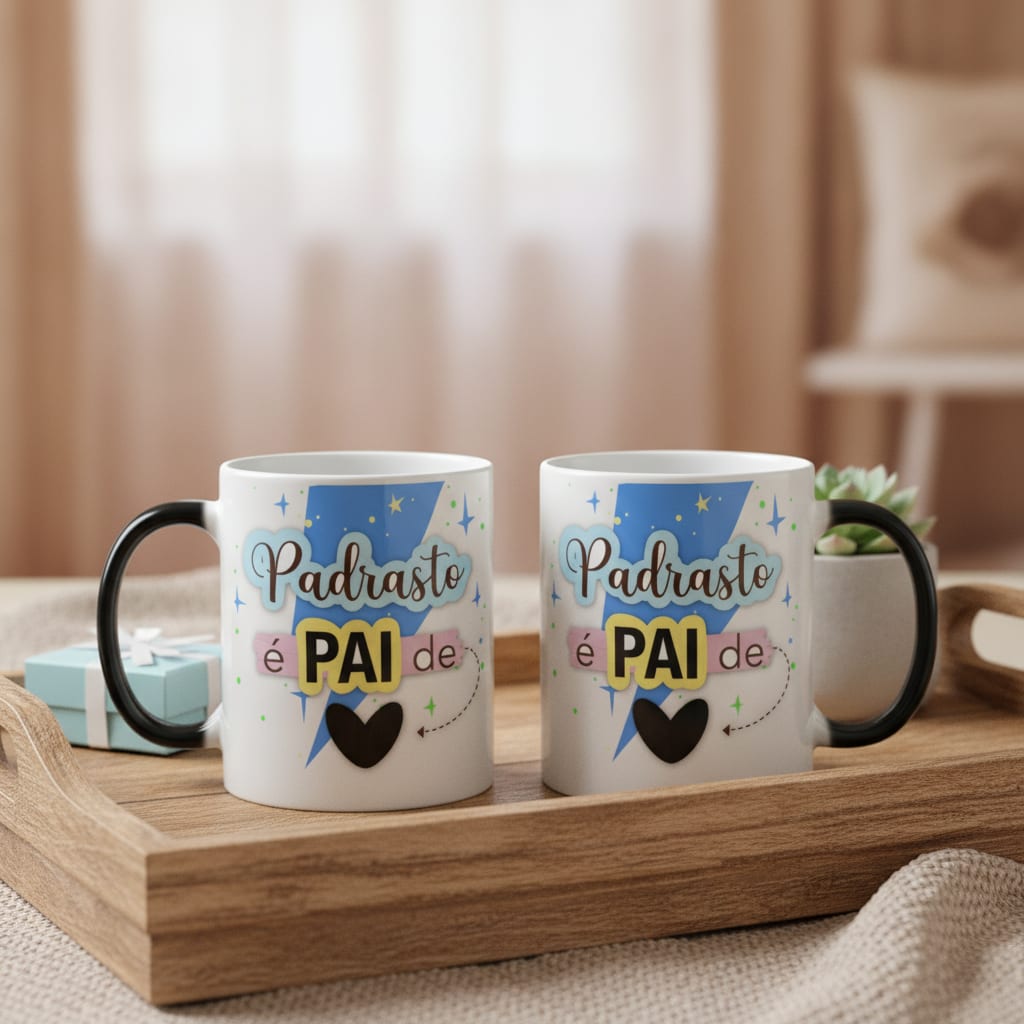 Caneca Cerâmica Mágica Presente Criativo Padrasto Especial - Família (Padrasto)