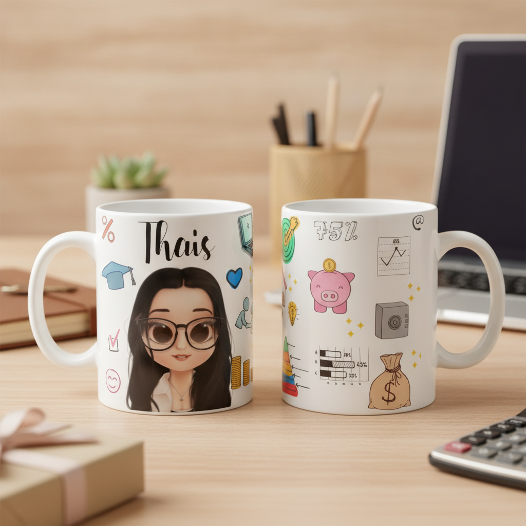 Caneca Ciências Econômicas Economista Personalizada Nome - Profissões (Economista com nome)
