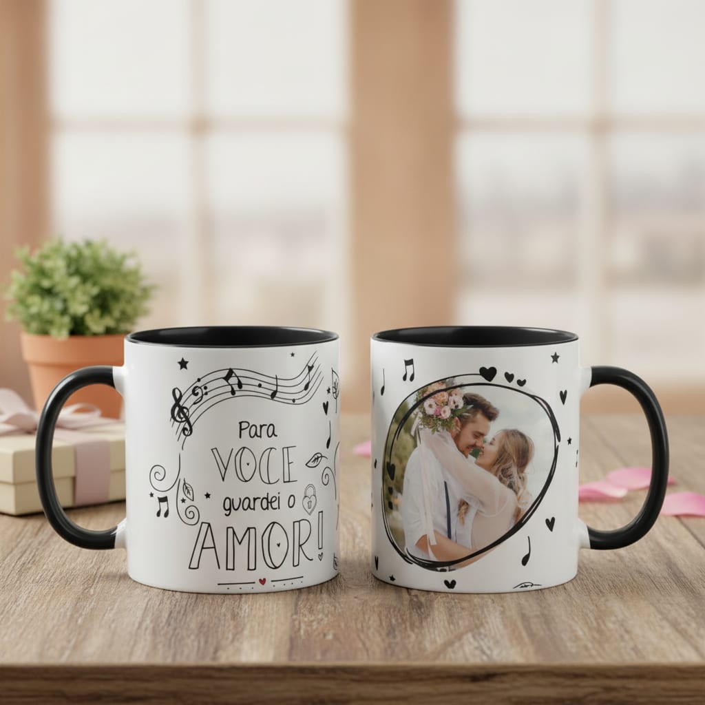 Caneca Com Foto para Namorado Presente Dia dos Namorados - Outros (Casal)
