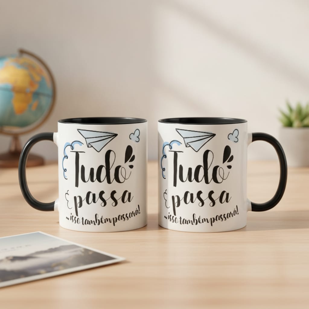 Caneca Presente Frase Tudo Passa Também Passará - Outros (Frase)