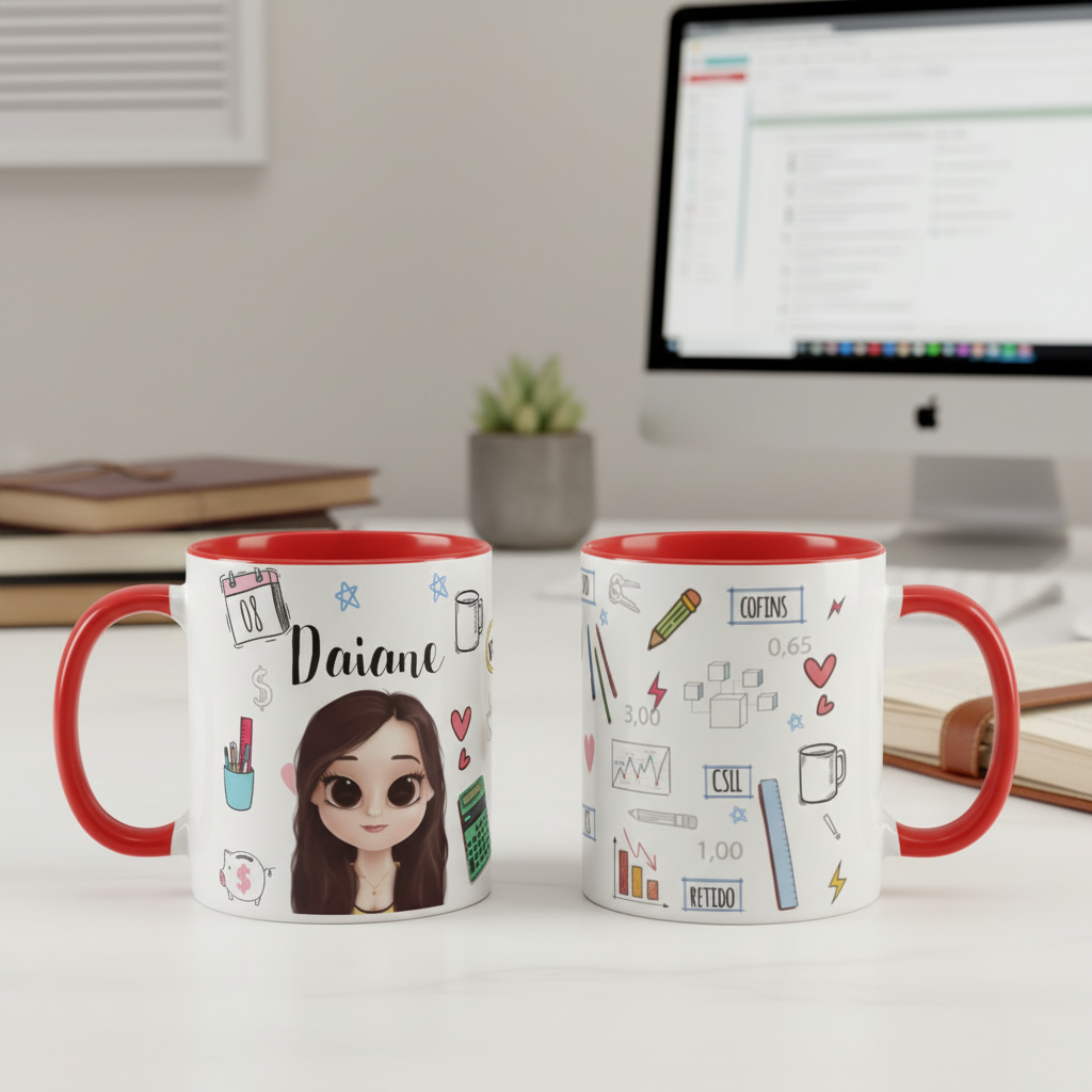 Caneca Contabilidade Profissão Presente Criativo Contadora - Profissões (Contador(a))