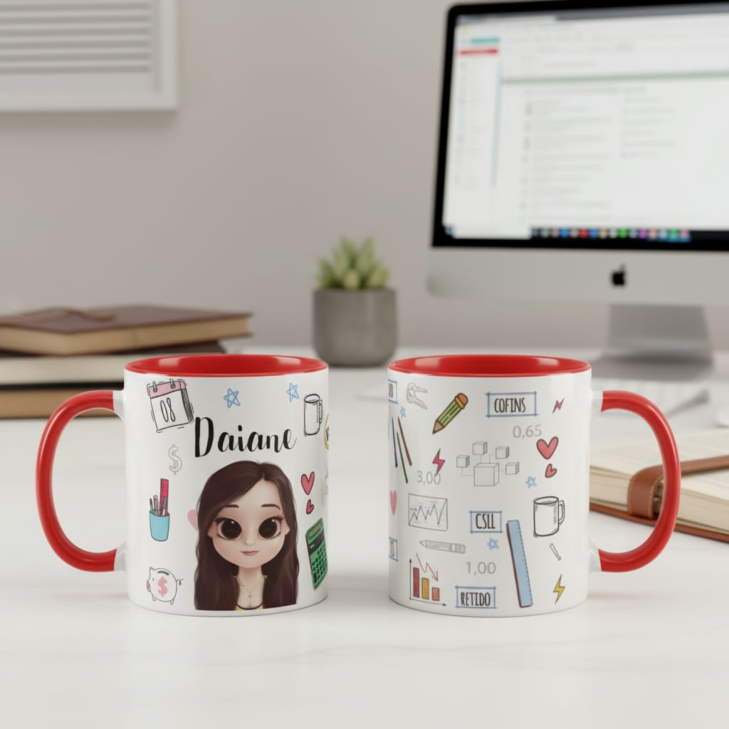Caneca Contabilidade Profissão Presente Criativo Contadora - Profissões (Contador(a))