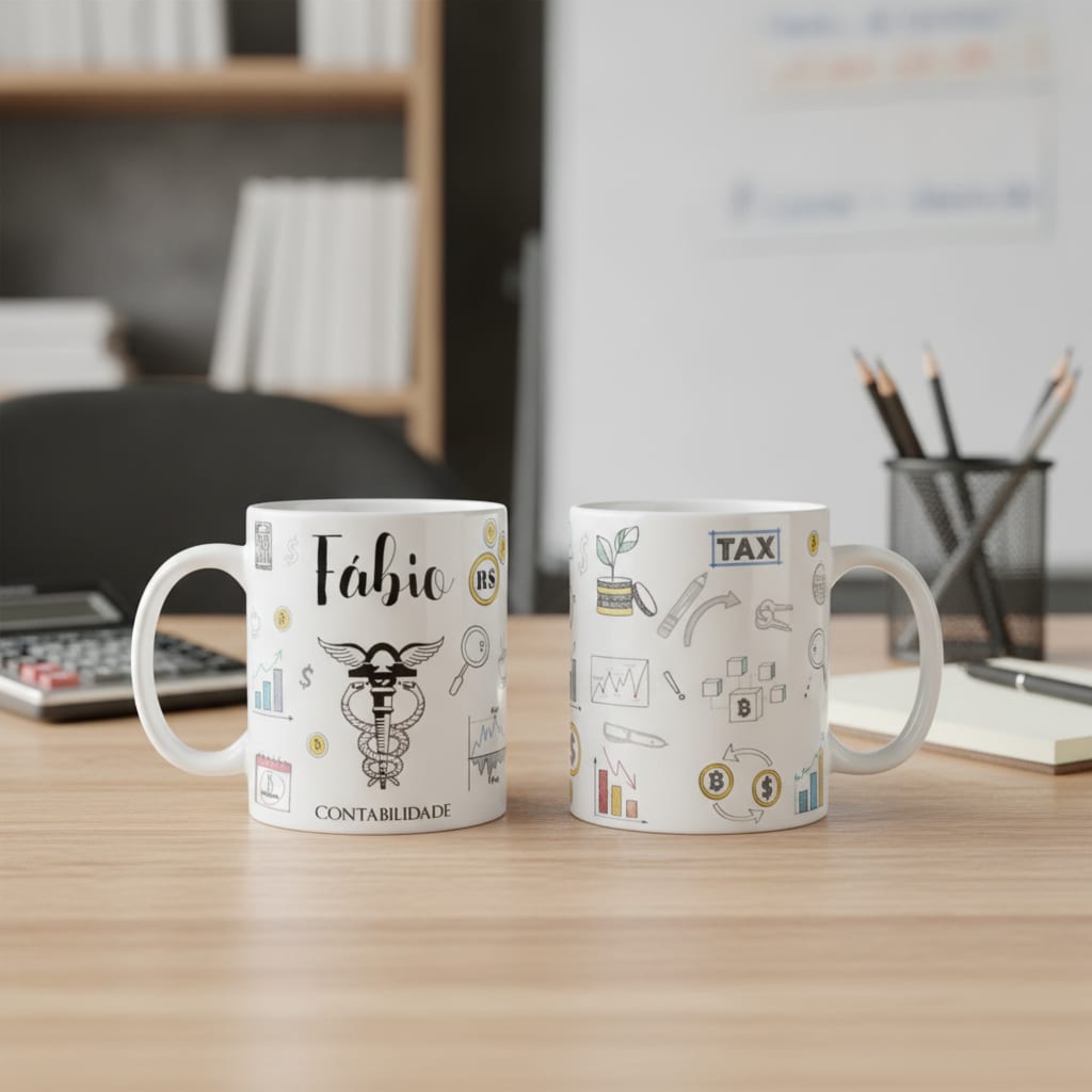 Caneca Contabilidade Profissão Presente Criativo de Contador - Profissões (Contador(a))