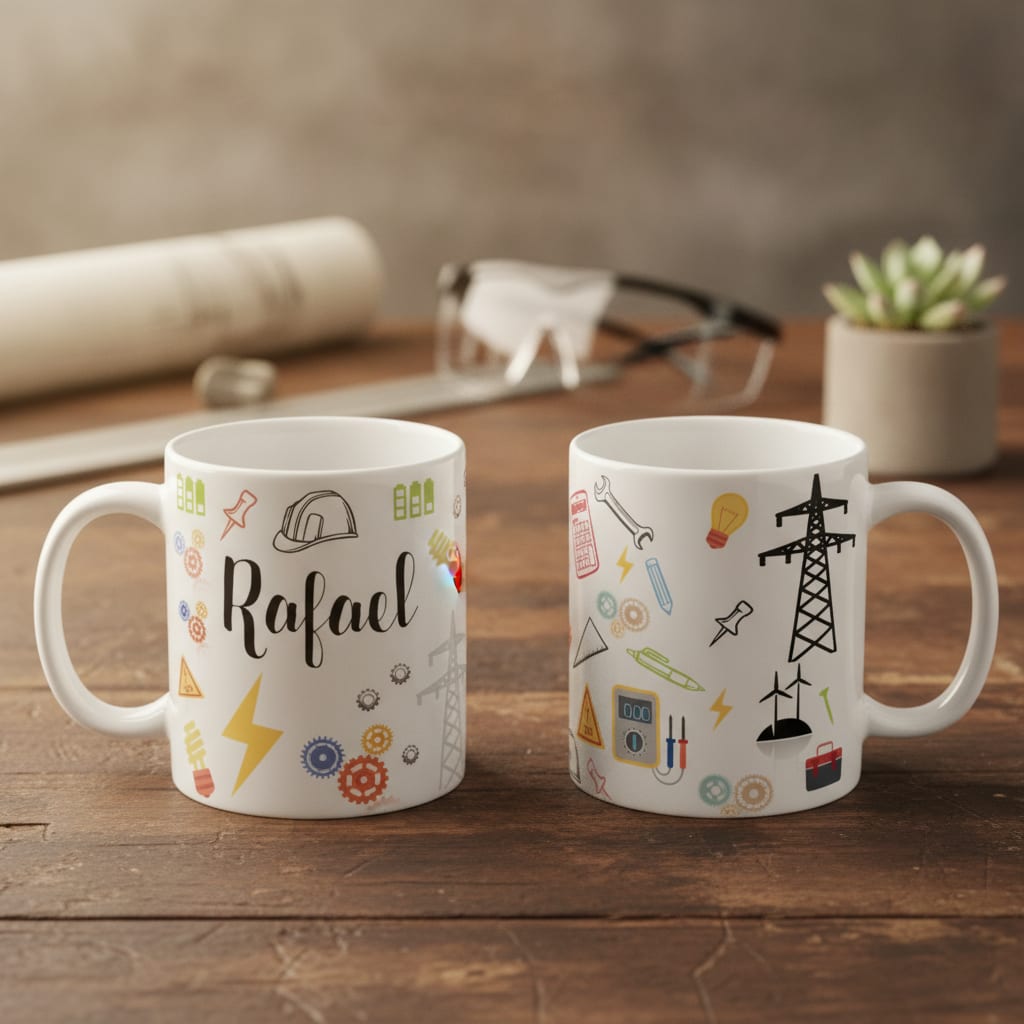 Caneca Criativa Engenharia Elétrica Profissão Engenheiro - Profissões (Engenheiro(a))