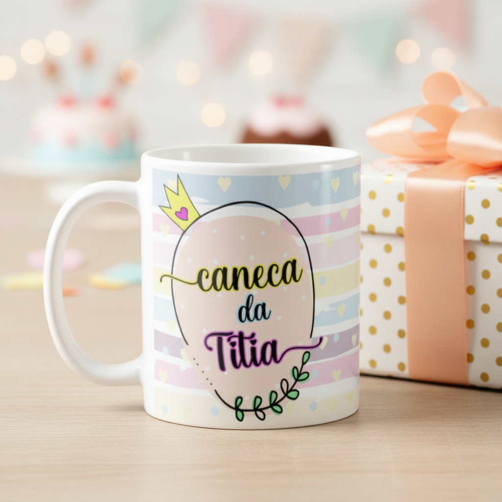 Caneca da Titia Presente Especial para a Tia Pronta Entrega