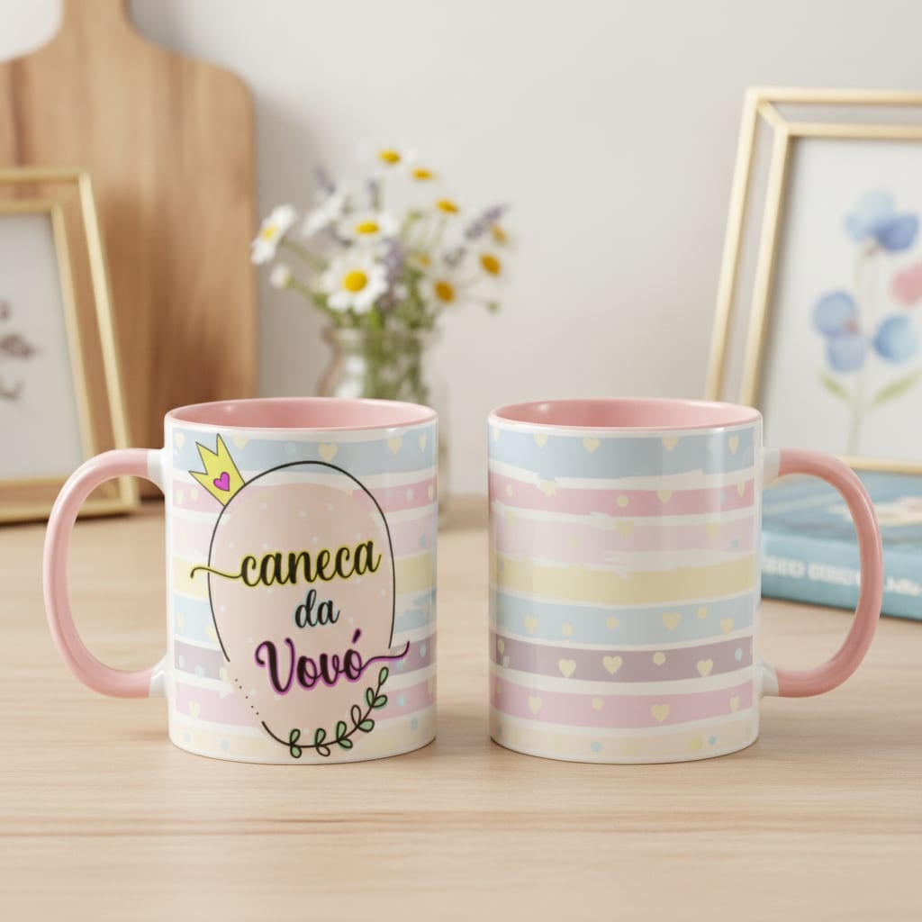 Caneca da Vovó Presente Especial Aniversário Avó - Família (Avó)