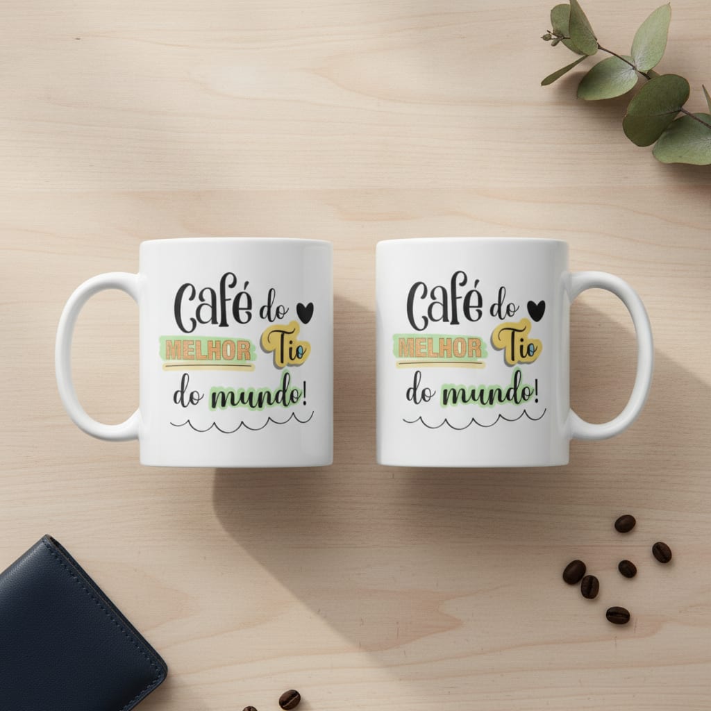 Caneca de Café Personalizada Presente Tio Titio - Família (Tio)