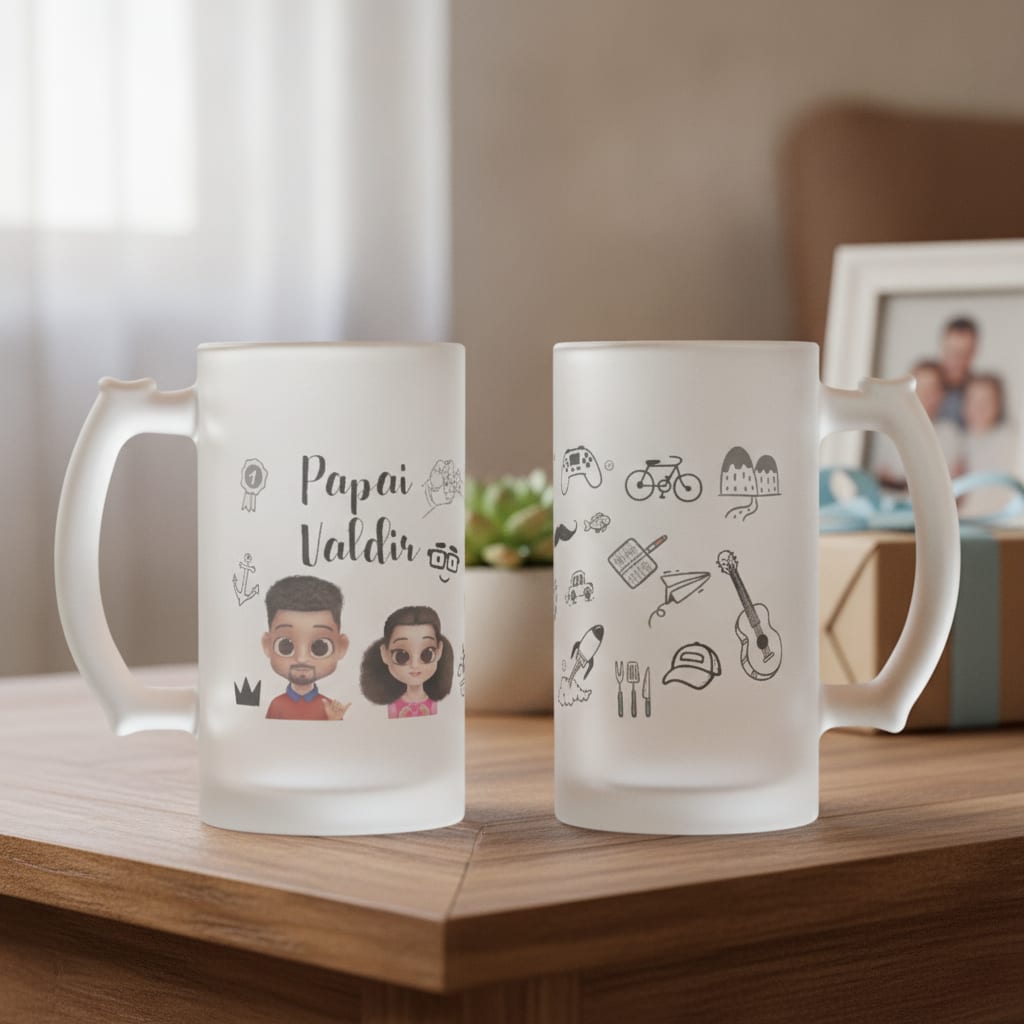 Caneca de Cerveja Chopp Pai Presente Criativo Papai Pais - Família (Pai)