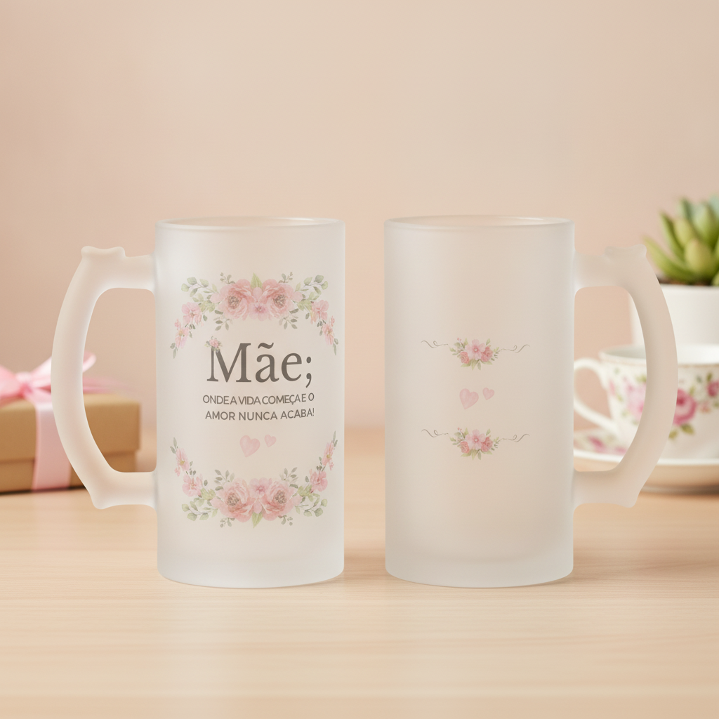 Caneca de Cerveja Chopp Presente Especial Dia das Mães - Família (Mãe)