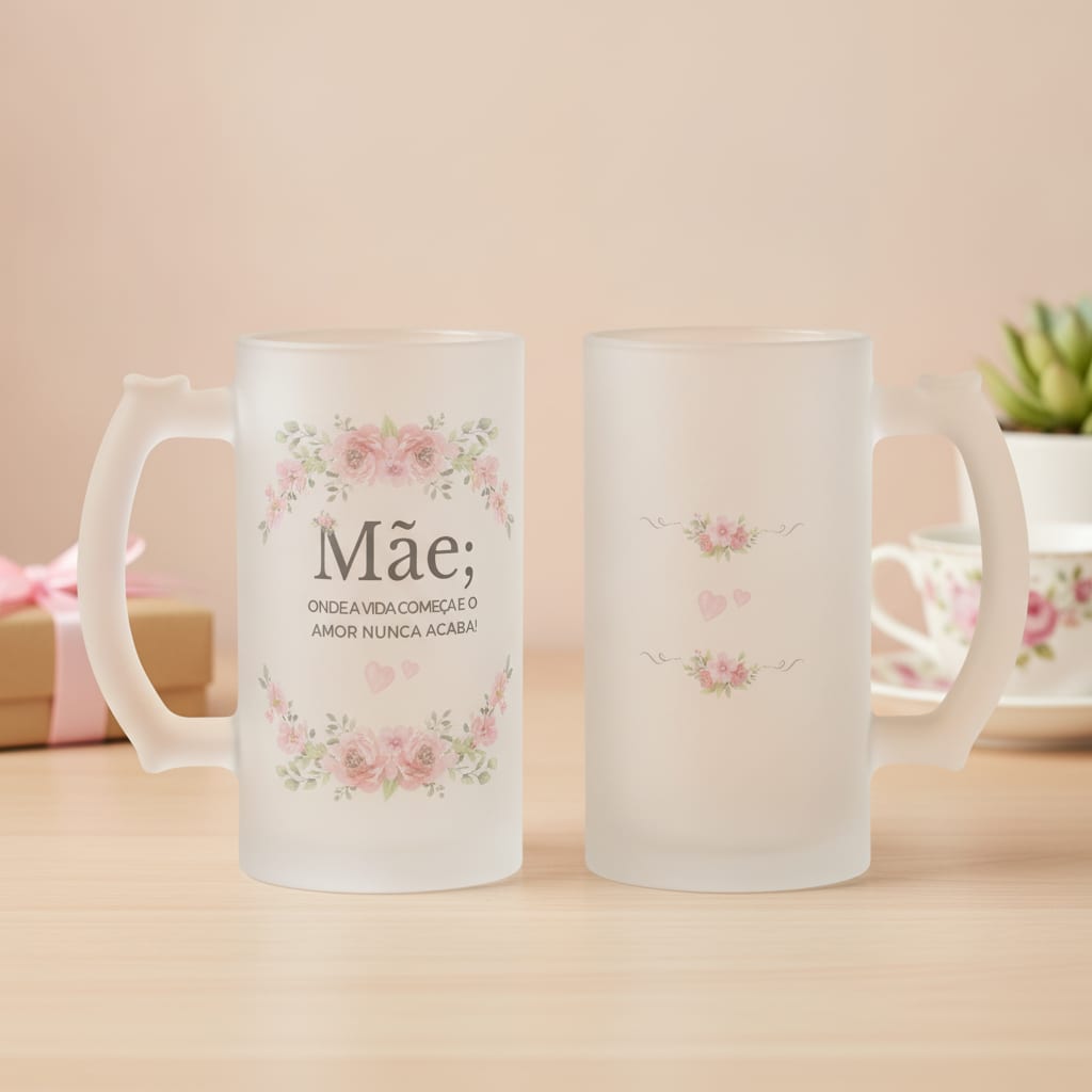 Caneca de Cerveja Chopp Presente Especial Dia das Mães - Família (Mãe)
