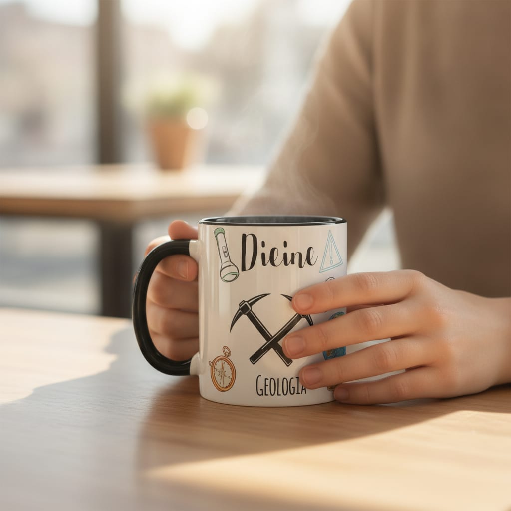 Caneca de Geologia Presente Geólogo Personalizado com o Nome