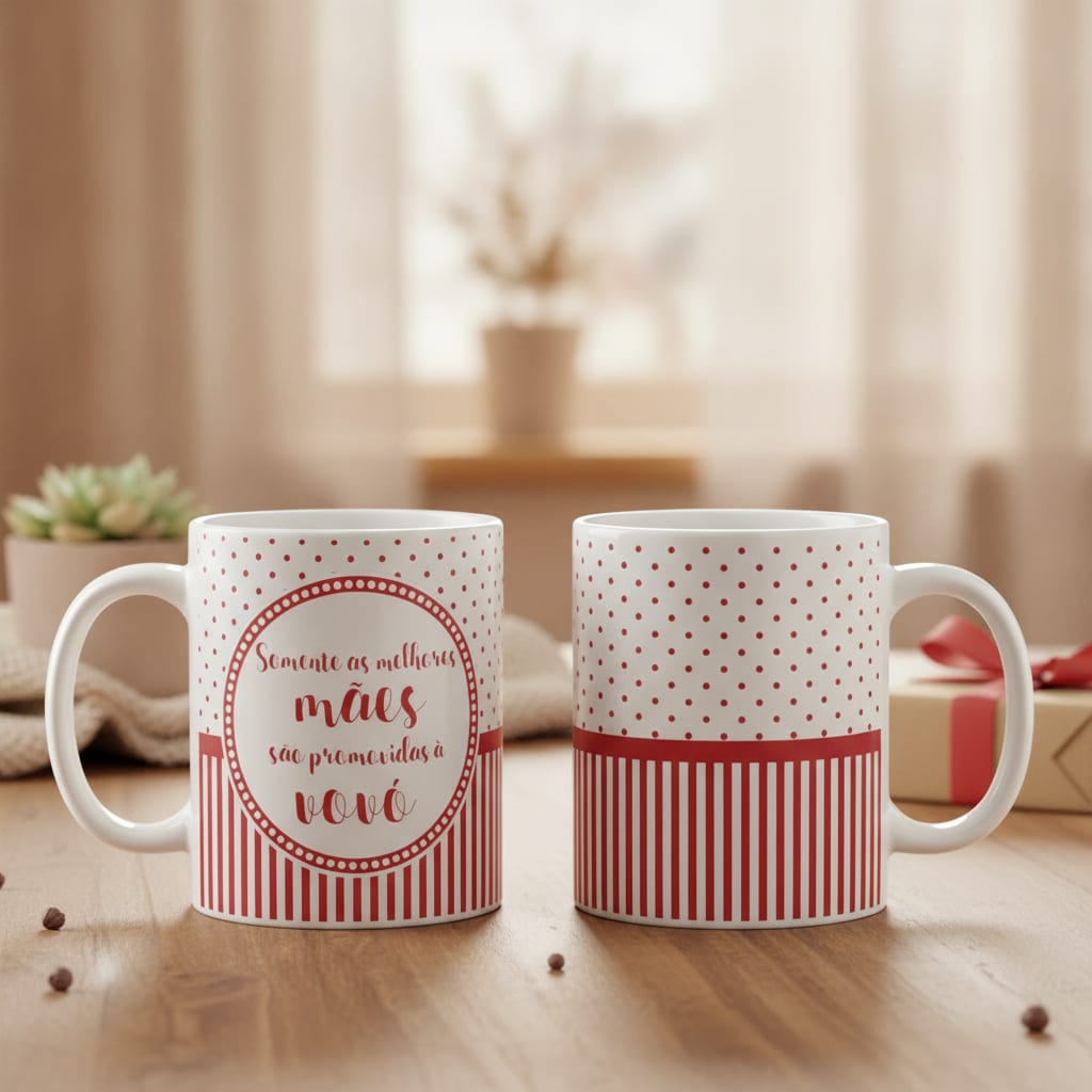 Caneca de Presente Avós Melhores Mães São Promovidas a Vovós - Família (Avó)